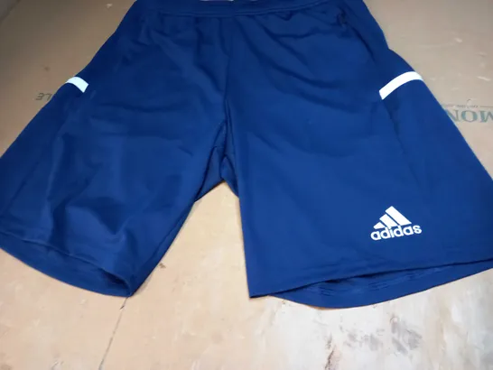 ADIDAS LOGO NAVY SHORTS SIZE L