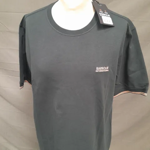 BARBOUR PHILIP TIPPED CUFF T-SHIRT SIZE L