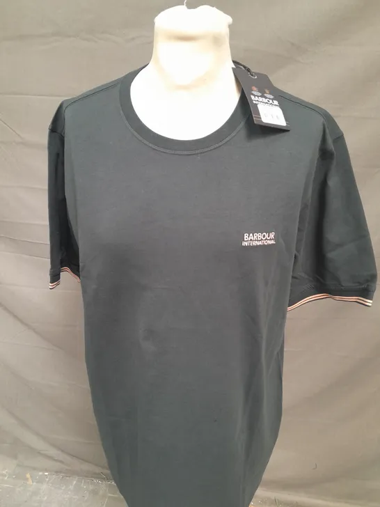 BARBOUR PHILIP TIPPED CUFF T-SHIRT SIZE L