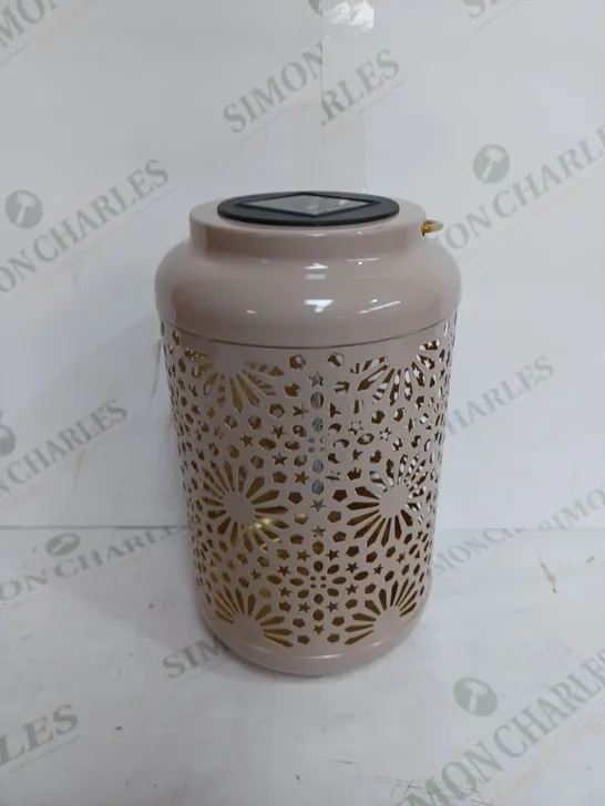 GARDEN REFLECTIONS SET OF 2 PATTERNED SOLAR LANTERNS