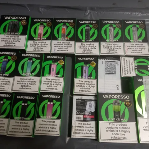 LOT OF APPROXIMATELY 18 ASSORTED VAPORESSO VAPING ITEMS 