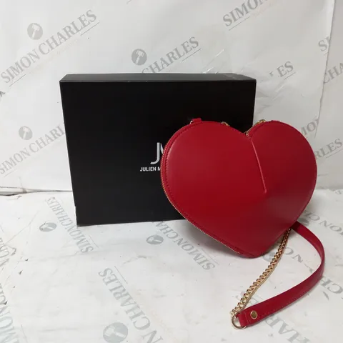 BOXED JULIEN LOVE HEART LEATHER CROSSBODY BAG 