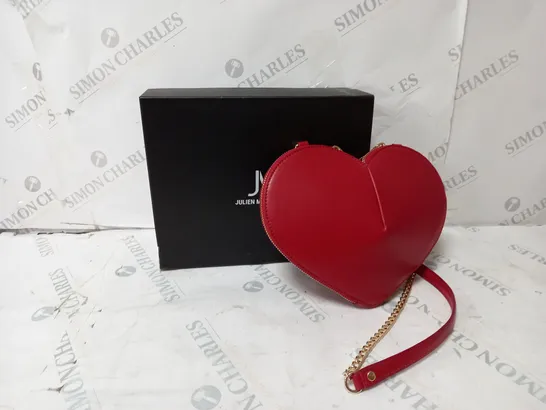 BOXED JULIEN LOVE HEART LEATHER CROSSBODY BAG 