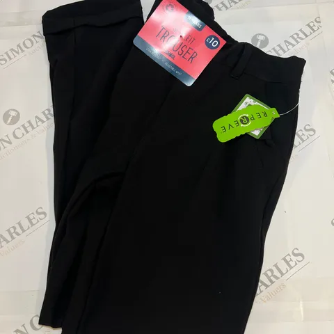 MATALAN SLIM FIT SCHOOL TROUSERS IN BLACK SIZE 11Y