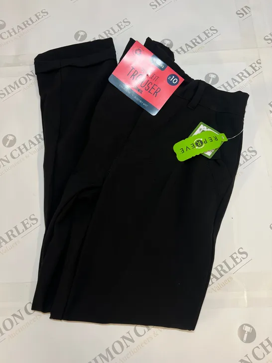 MATALAN SLIM FIT SCHOOL TROUSERS IN BLACK SIZE 11Y