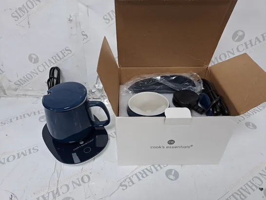 COOK'S ESSENTIALS SET OF 2 MUG WARMER GIFT SET BLUE