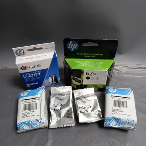 LARGE QUANTITY OF ASSORTED PRINTER INK CARTRIDGES FOR BROTHER, CANON AND HP. VARIOUS COLOURS