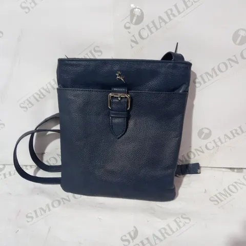 ASHWOOD LEATHER CROSS BODY HANDBAG IN NAVY