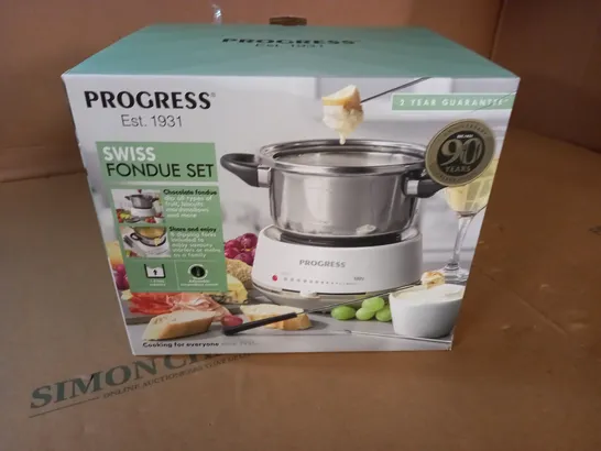 BOXED PROGRESS SWISS FONDUE SET 