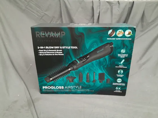 BOXED REVAMP 2-IN-1 BLOW DRY AND STYLE TOOL IN BLACK 