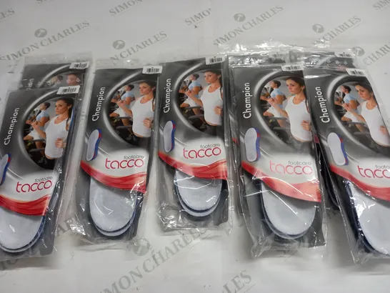 LOT OF 8 CHAMPION TACO FOOTWEAR INSOLES IN VARIOUS SIZES