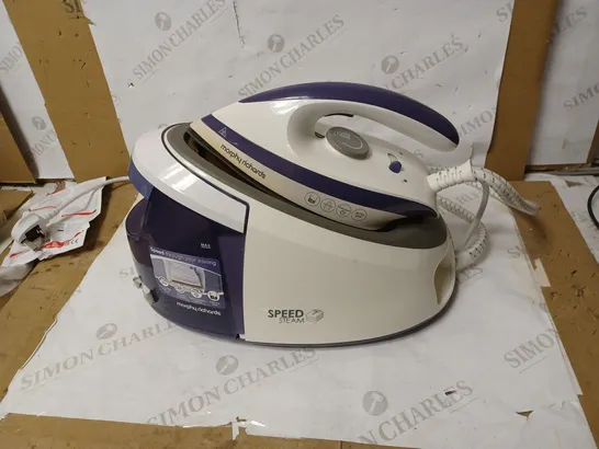 MORPHY RICHARDS 333202 SPEED STEAM GENERATOR IRON, WHITE AND PURPLE