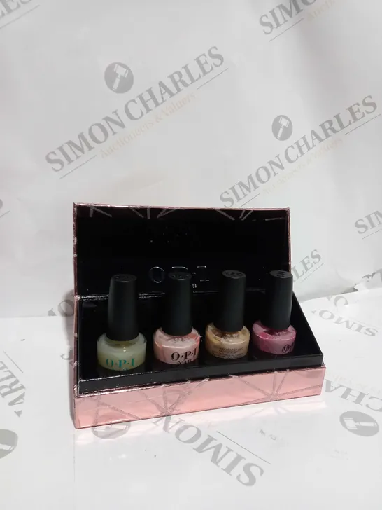 OPI LONDON SET OF 4 NAIL POLISH WITH BOX 