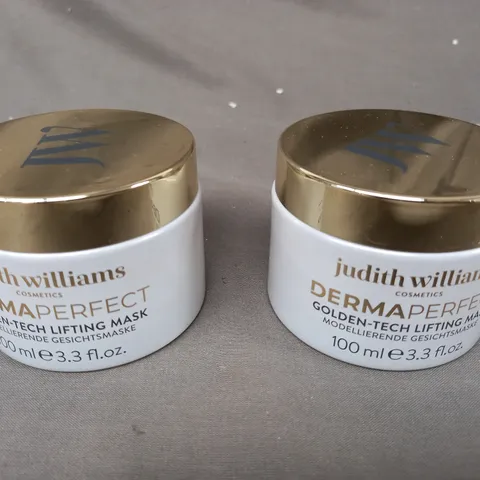 BOXED SET OF 2 JUDITH WILLIAMS DERMA PERFECT GOLDEN-TECH LIFTING MASK