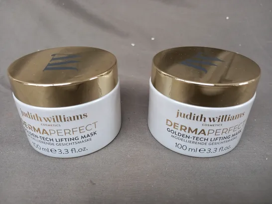 BOXED SET OF 2 JUDITH WILLIAMS DERMA PERFECT GOLDEN-TECH LIFTING MASK