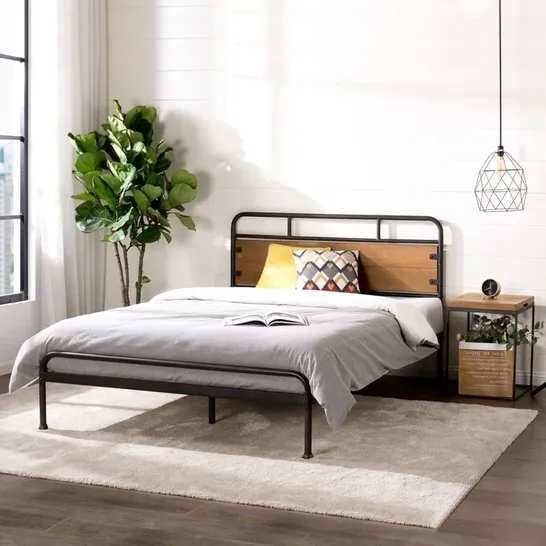 BARKEV INDUSTRIAL METAL BED FRAME - 1 BOX