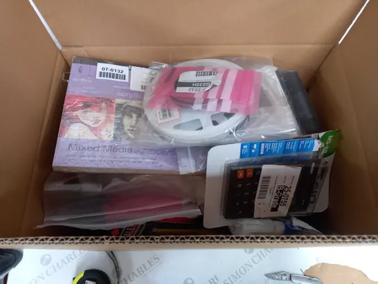 BOX OF APPROX 15 ASSORTED ITEMS TO INCLUDE - CASIO CALCULATOR - LOCTITE INSTAND ADHESIVE - ROLSON MULTI FUNCTION TESTER ECT 