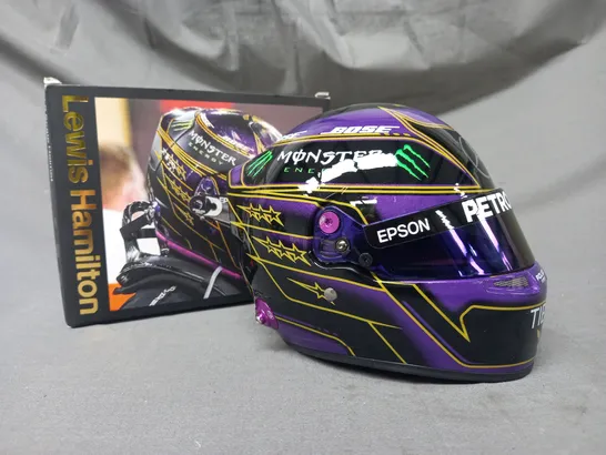 BOXED MERCEDES AMG PETRONAS FORMULA 1 TEAM 1:2 SCALE COLLECTIBLE LEWIS HAMILTON SPECIAL EDITION HELMET