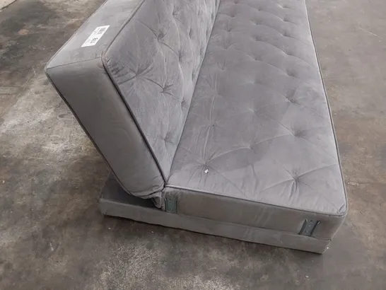 DESIGNER CLICK CLACK SOFA BED GREY FABRIC