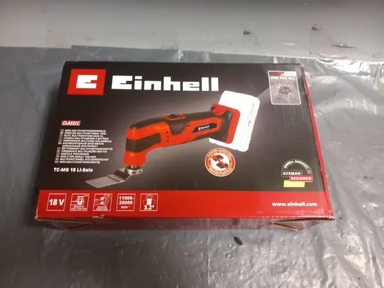 BOXED EINHELL CORDLESS MULTIFUNCTIONAL TOOL TC-MG 18 LI-SOLO