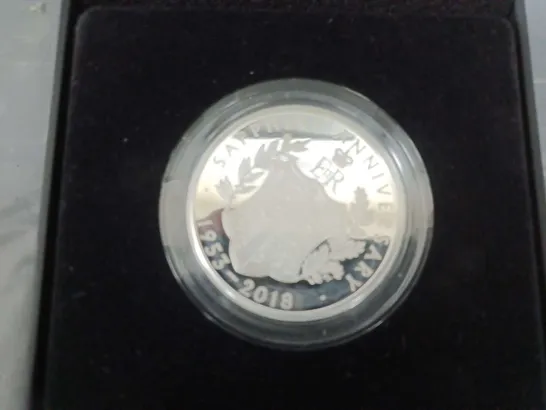 BOXED THE ROYAL MINT THE 65TH ANNIVERSARY OF THE CORONATION OF HER MAJESTY THE QUEEN 2018 UK £5 SILVER PROOF PIEDFORT COIN 