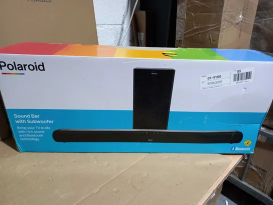 BOXED POLAROID SOUND BAR WITH SUBWOOFER