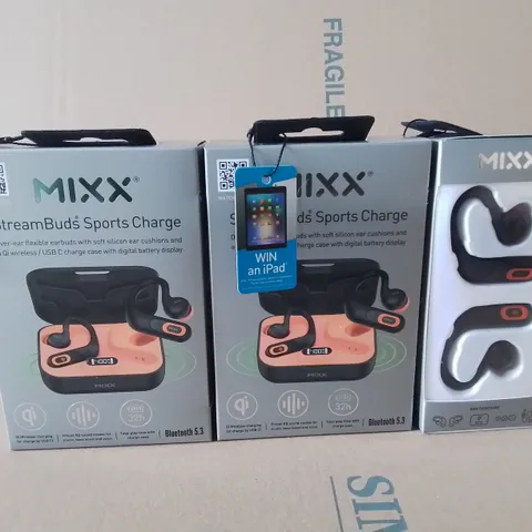 LOT OF 10 BRAND NEW MIXX STREAMBUDS SPORTS CHARGE EARBUDS