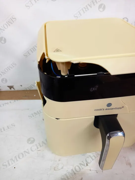 COOKS ESSENTIALS AIR FRYER IN YELLOW ( VISABLE DAMAGE)