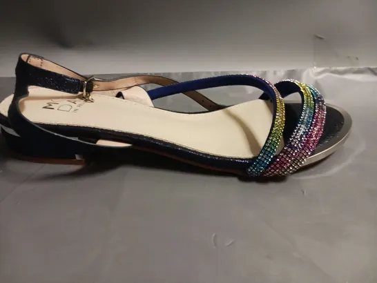 MODA IN PELLE LADIES SANDAL WITH MULTI-COLOURED GLITTER DETAIL SIZE EU 40