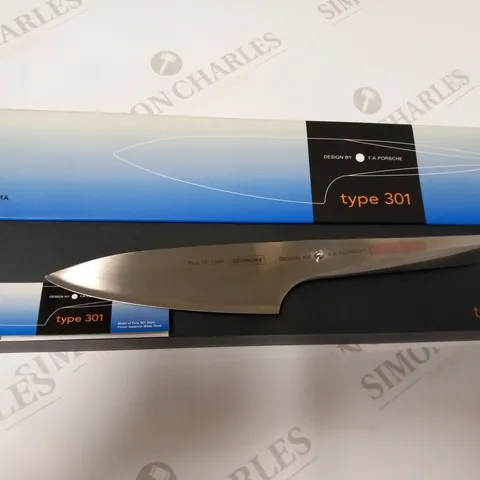 BRAND NEW CHROMA 6" PROFESSIONAL JAPANESE COOKS KNIFE - ALL METAL P03 TYPE 301 WITH GIFT BOX - DESIGNED BY F.A PORSCHE