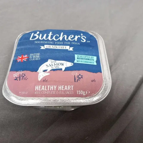 BUTCHER'S HEALTHY HEART 24 PACK FOIL TRAYS 150G PER TRAY TO INCLUDE; 8 SALMON WITH VEG, 8 TROUT WITH VEG AND 8 TURKEY WITH VEG