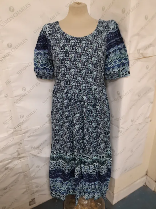 THE WHITE STUFF CONNIE DRESS BLUE MULTI SIZE 8