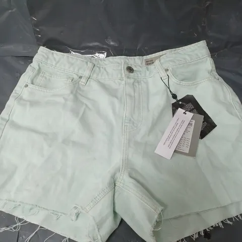 VERA MODA VIMANNA MINT DENIM SHORTS SIZE MEDIUM