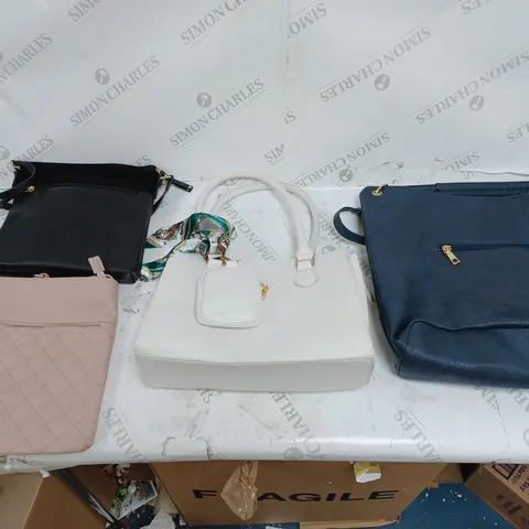 8 ASSORTED HANDBAG IN VARIED STYLES AND COLOURS 