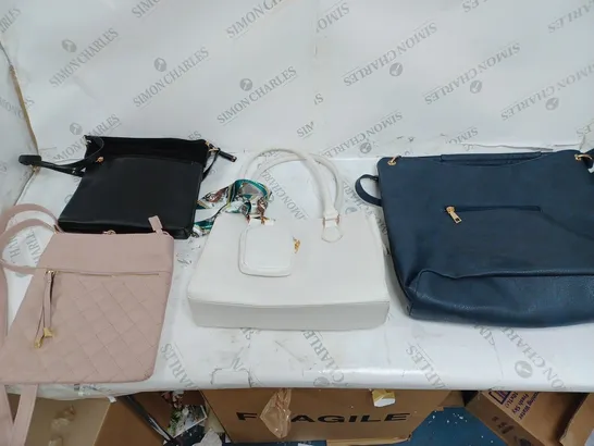 8 ASSORTED HANDBAG IN VARIED STYLES AND COLOURS 