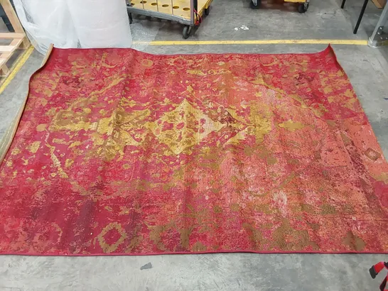 ALGRANGE MACHINE WOVEN RED/BLACK RUG // 200 X 290CM