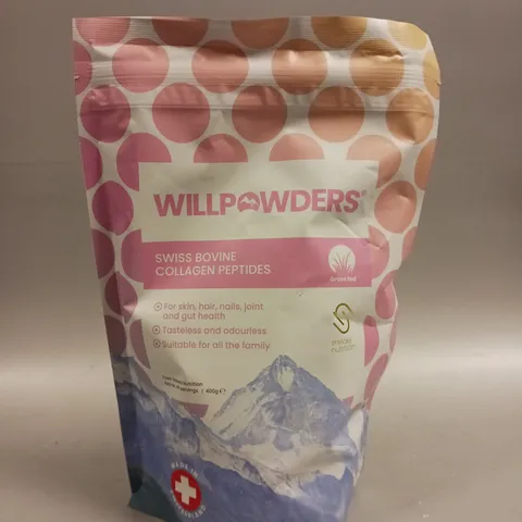 SEALED WILLPOWDERS SWISS BOVINE COLLAGEN PEPTIDES - 400G