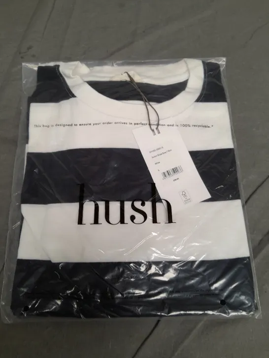 BAGGED HUSH SUTTON STRIPE BOXY T-SHIRT - S