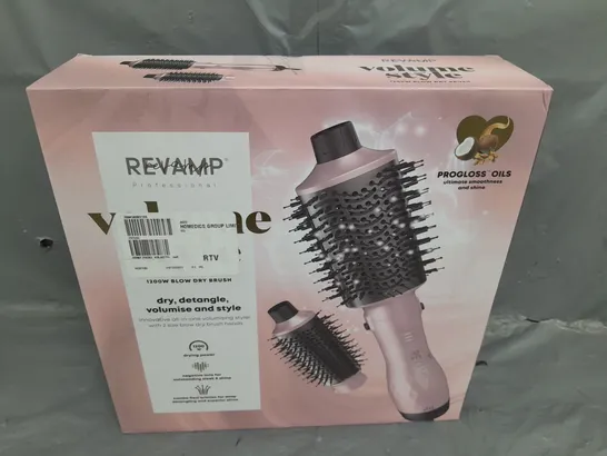 BOXED REVAMP PROFESSIONAL VOLUME AND STYLE 1200W BLOW DRY BRUSH 