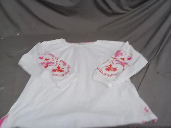 JOULE FLORAL LONG SLEEVED T-SHIRT SIZE 8