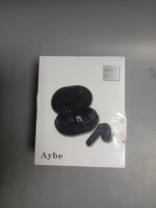 BOXED AND SEALED AYBE WIRELESS EARBUDS IN BLACK