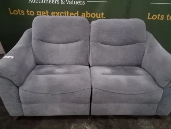 DESIGNER G PLAN MADE JACKSON HERON MIST ELECTRIC RECLINING TWO SEATER SOFA