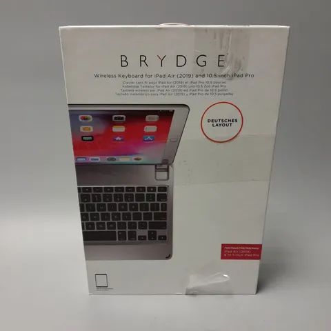 BOXED BRYDGE WIRELESS KEYBOARD FOR iPAD AIR (2019) AND 10.5" IPAD PRO