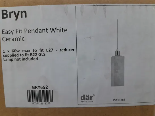 BRAND NEW BOXED DAR BRYN EASY FIT PENDANT WHITE CERAMIC (BRY652)