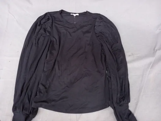 BADGLEY MISCHKA LONG SLEEVE TOP IN BLACK SIZE SMALL