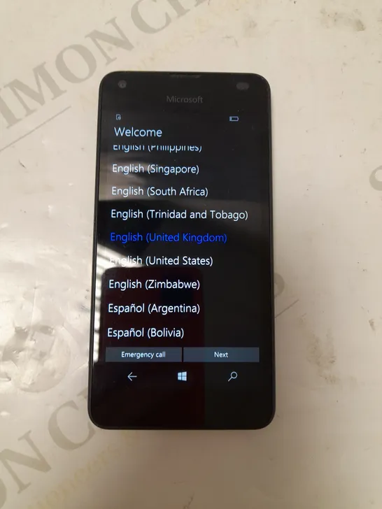 WINDOWS MICROSOFT BLACK SMARTPHONE - MODEL UNSPECIFIED 