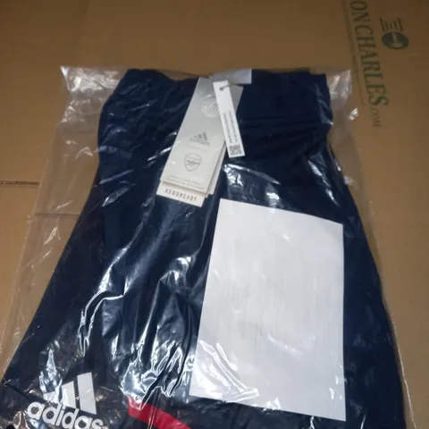 ADIDAS BLUE/RED TRACK PANTS - SIZE M