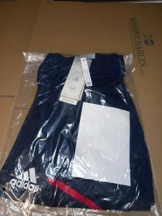 ADIDAS BLUE/RED TRACK PANTS - SIZE M