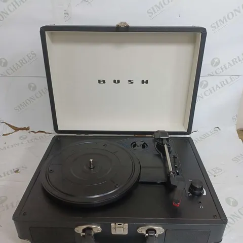 BUSH PORTABLE BLACK TURNTABLE