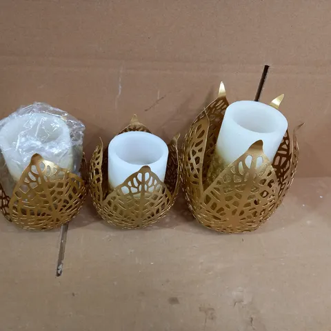 ALISON CORK SET OF CANDLE HOLDERS